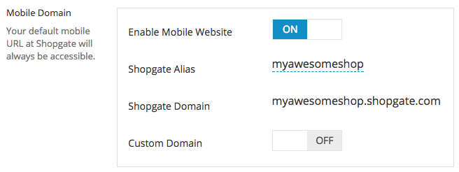 How do I set up URLs for my mobile website?