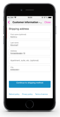 Web Checkout step 3
