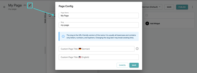 Pages 2.0 Custom Title